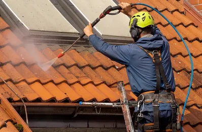 Démoussage et hydrofuge de toiture à Montanges
